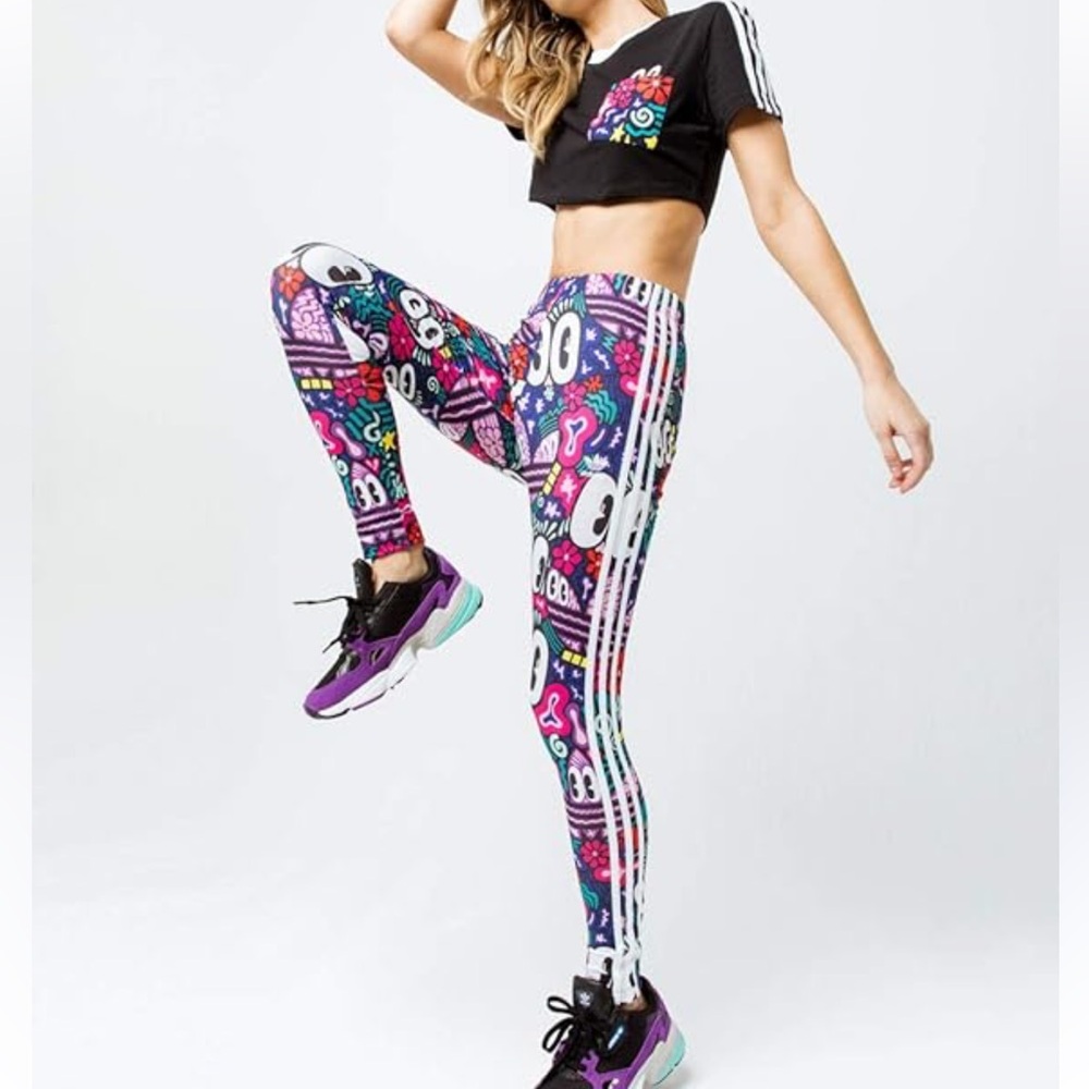 Adidas x Hattie Stewart three stripe leggings